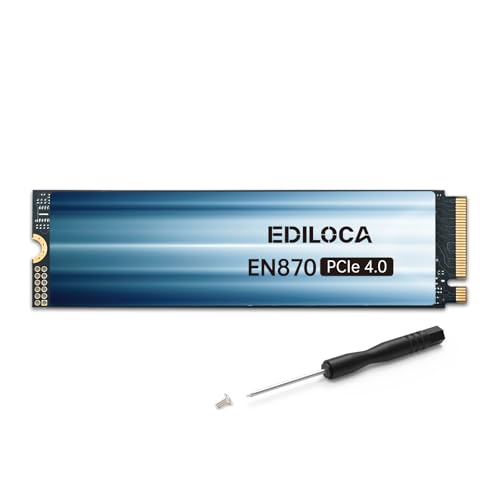 内蔵型SSD EDILOCA EN870 2TB M.2 SSD PCIe 4.0 Ediloca EN870 2TB PCIe Gen4 SSD, NVMe M.2 2280, Up to 7450MB